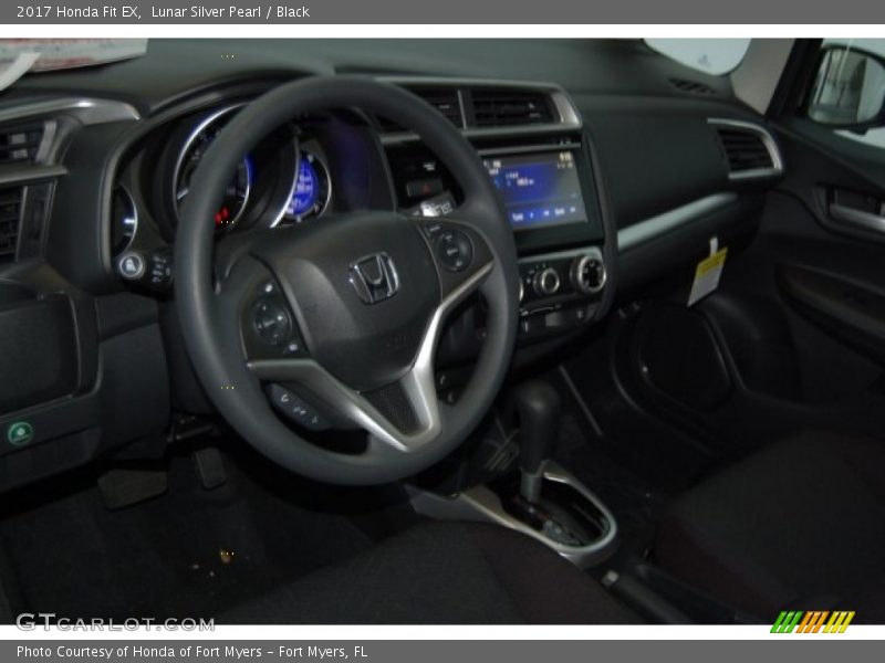 Lunar Silver Pearl / Black 2017 Honda Fit EX