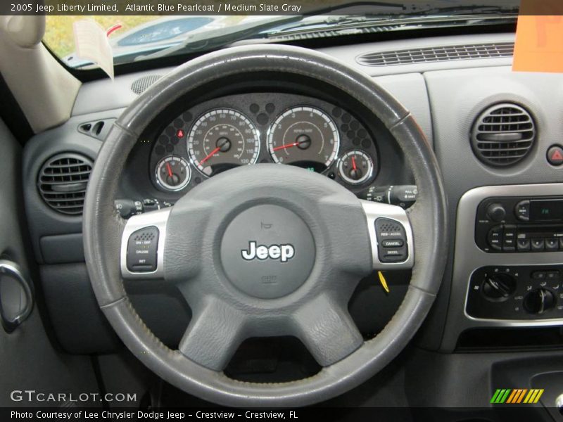 Atlantic Blue Pearlcoat / Medium Slate Gray 2005 Jeep Liberty Limited