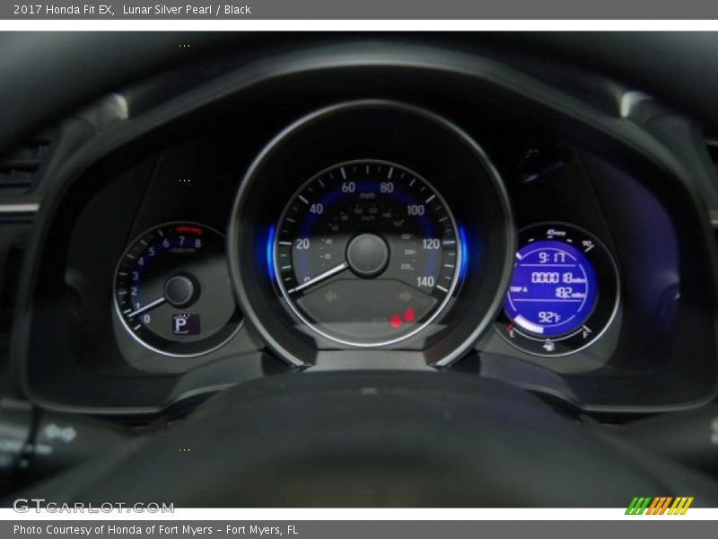 Lunar Silver Pearl / Black 2017 Honda Fit EX