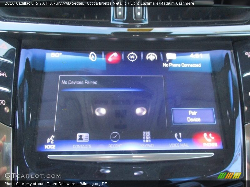 Cocoa Bronze Metallic / Light Cashmere/Medium Cashmere 2016 Cadillac CTS 2.0T Luxury AWD Sedan