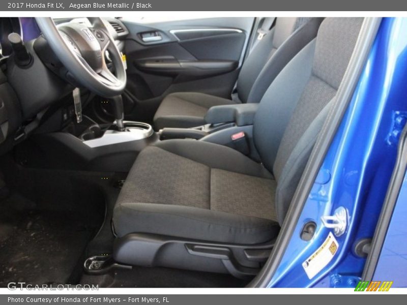 Aegean Blue Metallic / Black 2017 Honda Fit LX