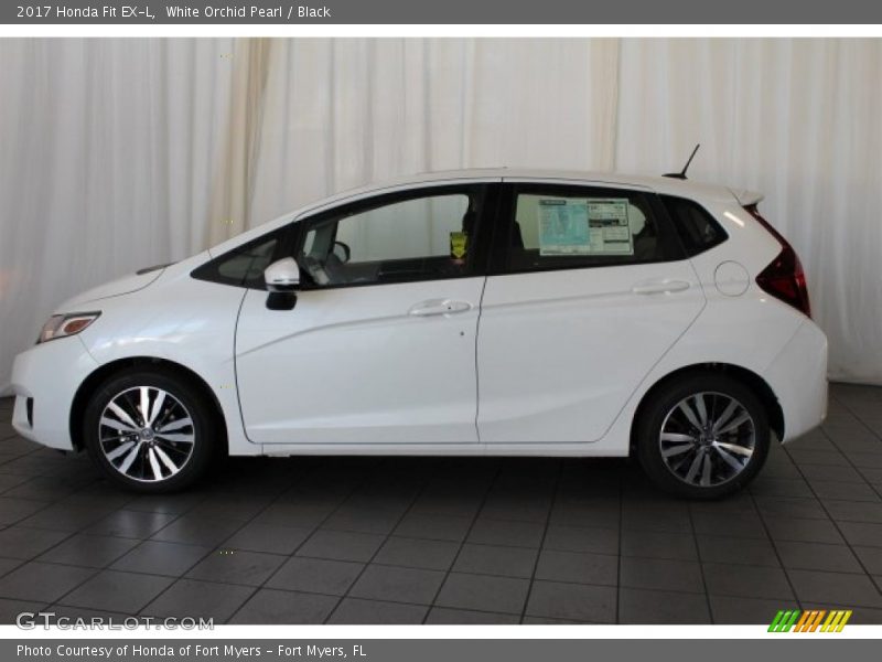 White Orchid Pearl / Black 2017 Honda Fit EX-L