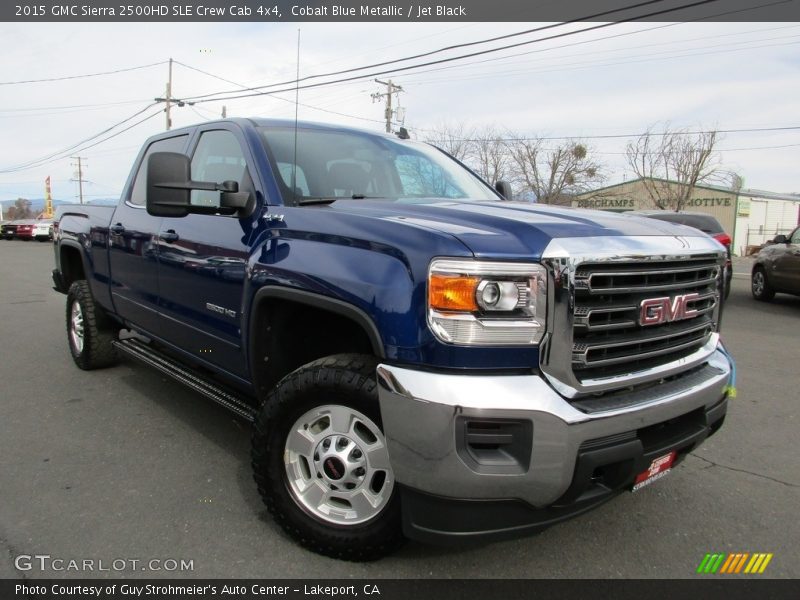 Cobalt Blue Metallic / Jet Black 2015 GMC Sierra 2500HD SLE Crew Cab 4x4