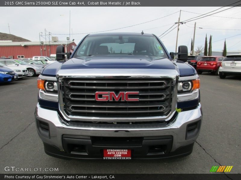 Cobalt Blue Metallic / Jet Black 2015 GMC Sierra 2500HD SLE Crew Cab 4x4