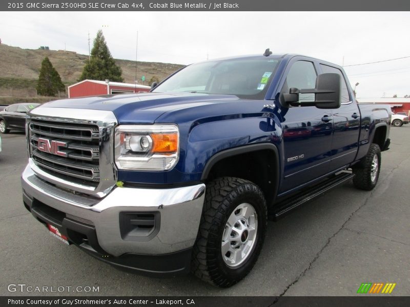 Cobalt Blue Metallic / Jet Black 2015 GMC Sierra 2500HD SLE Crew Cab 4x4