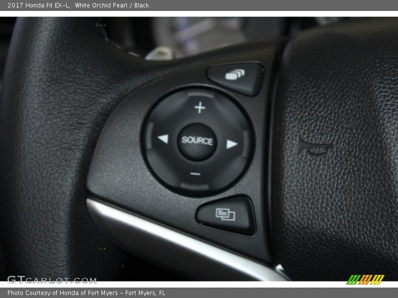 White Orchid Pearl / Black 2017 Honda Fit EX-L