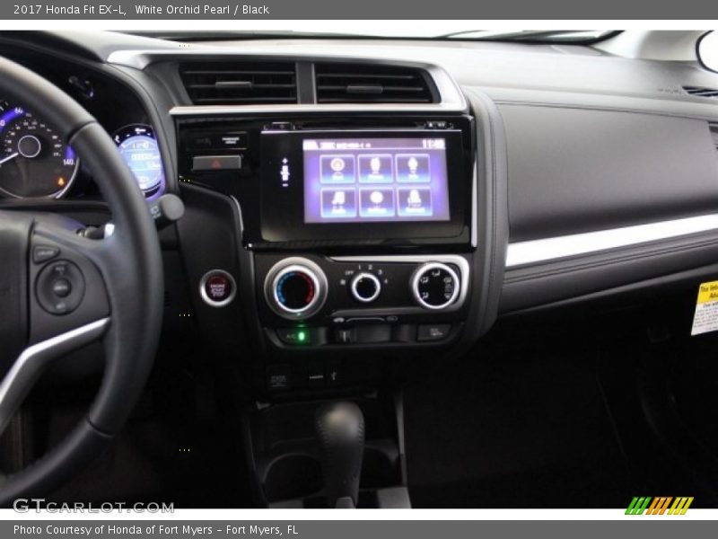 White Orchid Pearl / Black 2017 Honda Fit EX-L