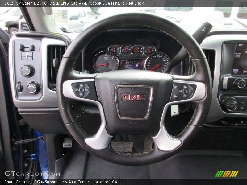Cobalt Blue Metallic / Jet Black 2015 GMC Sierra 2500HD SLE Crew Cab 4x4