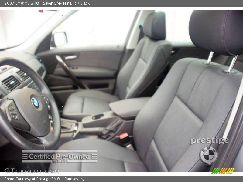 Silver Grey Metallic / Black 2007 BMW X3 3.0si