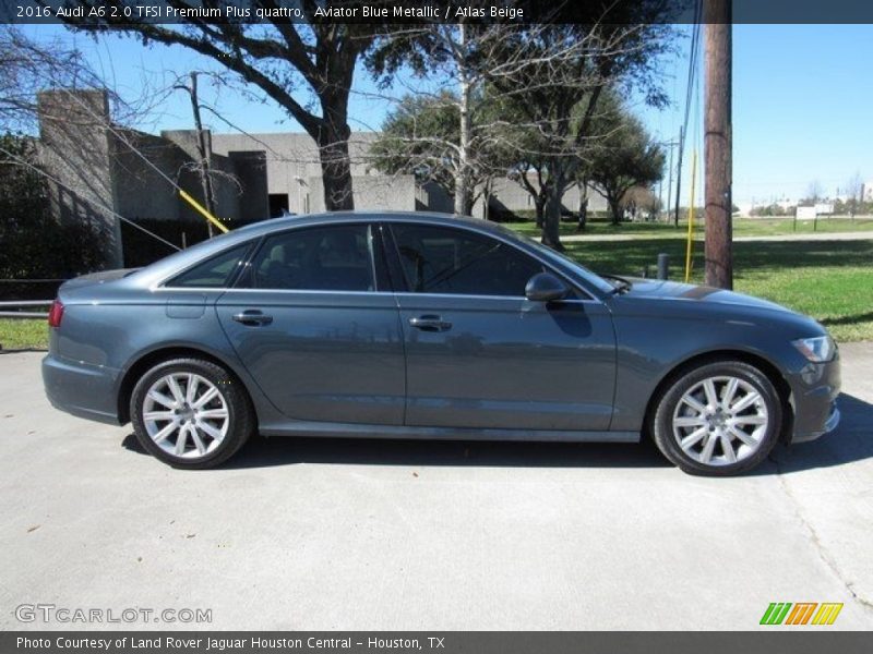 Aviator Blue Metallic / Atlas Beige 2016 Audi A6 2.0 TFSI Premium Plus quattro