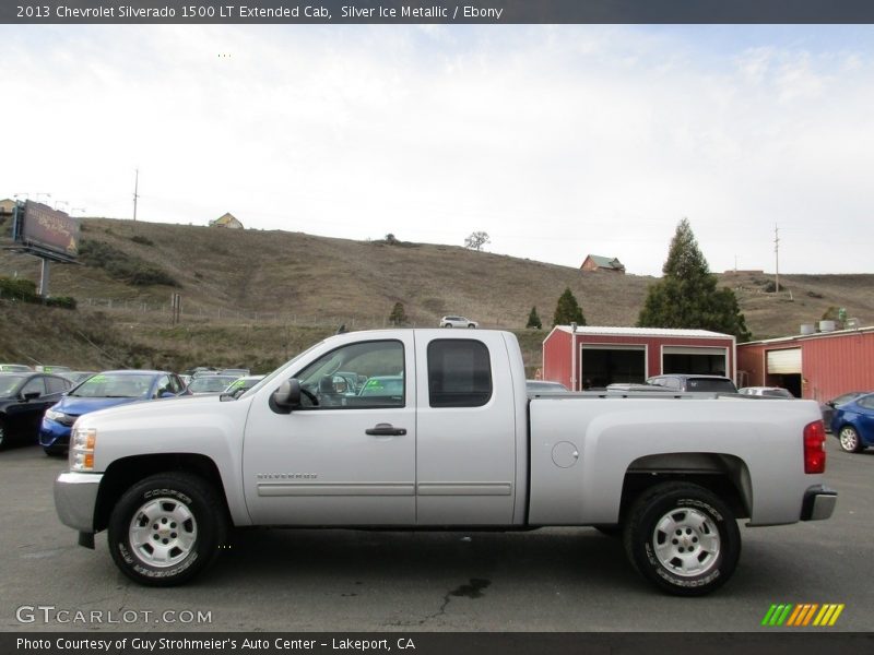Silver Ice Metallic / Ebony 2013 Chevrolet Silverado 1500 LT Extended Cab