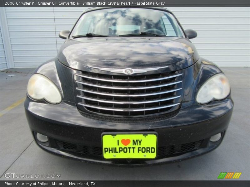 Brilliant Black Crystal Pearl / Pastel Slate Gray 2006 Chrysler PT Cruiser GT Convertible