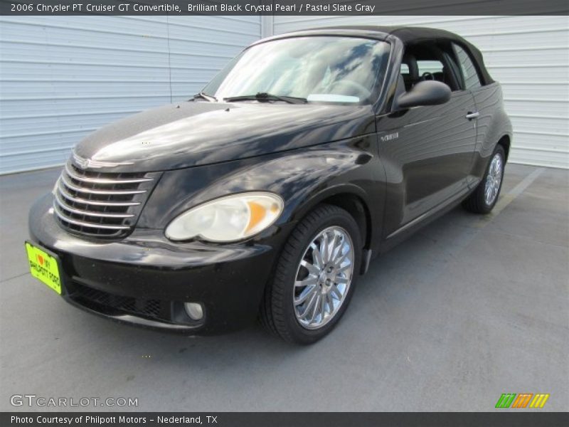 Brilliant Black Crystal Pearl / Pastel Slate Gray 2006 Chrysler PT Cruiser GT Convertible