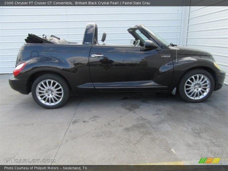 Brilliant Black Crystal Pearl / Pastel Slate Gray 2006 Chrysler PT Cruiser GT Convertible