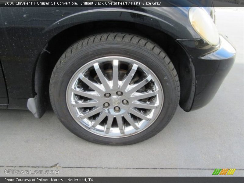Brilliant Black Crystal Pearl / Pastel Slate Gray 2006 Chrysler PT Cruiser GT Convertible