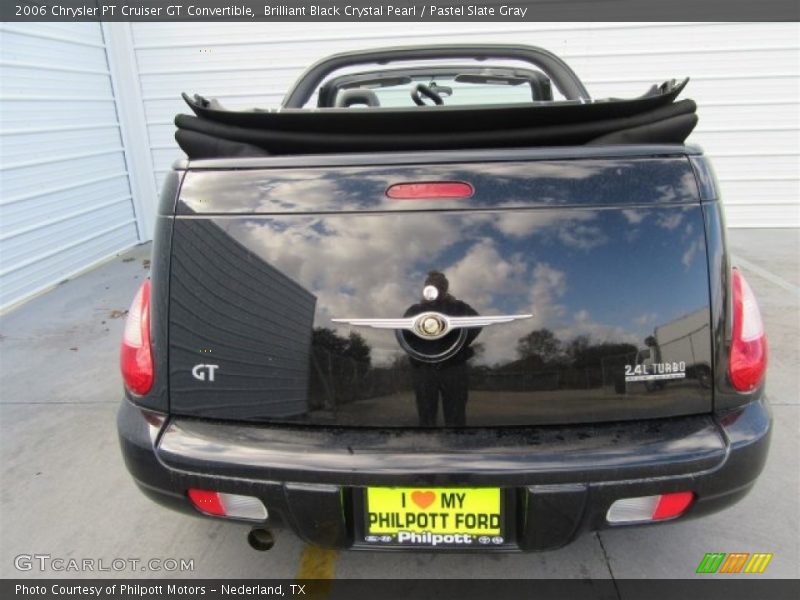 Brilliant Black Crystal Pearl / Pastel Slate Gray 2006 Chrysler PT Cruiser GT Convertible