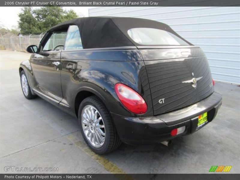 Brilliant Black Crystal Pearl / Pastel Slate Gray 2006 Chrysler PT Cruiser GT Convertible