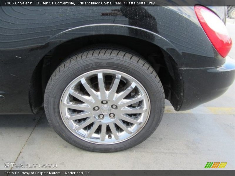 Brilliant Black Crystal Pearl / Pastel Slate Gray 2006 Chrysler PT Cruiser GT Convertible