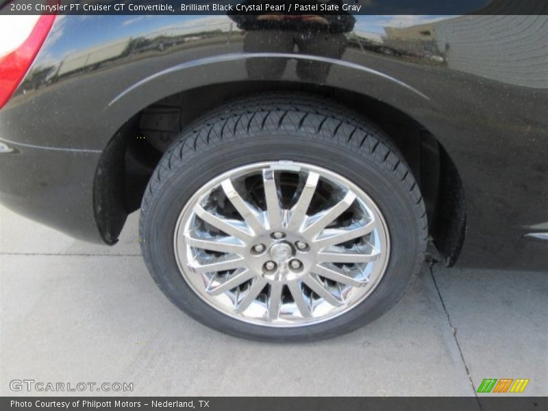 Brilliant Black Crystal Pearl / Pastel Slate Gray 2006 Chrysler PT Cruiser GT Convertible
