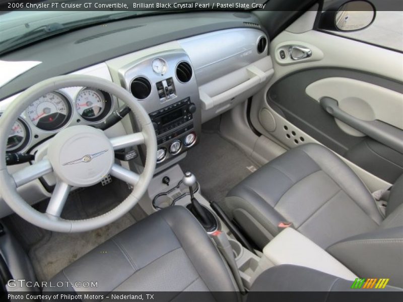 Brilliant Black Crystal Pearl / Pastel Slate Gray 2006 Chrysler PT Cruiser GT Convertible