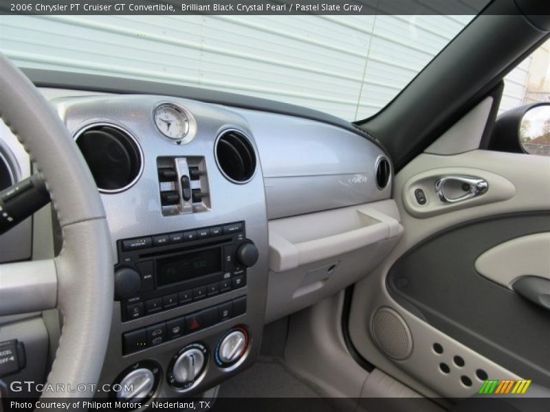 Brilliant Black Crystal Pearl / Pastel Slate Gray 2006 Chrysler PT Cruiser GT Convertible