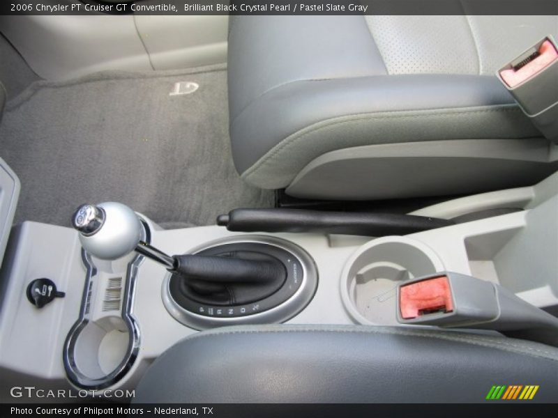 Brilliant Black Crystal Pearl / Pastel Slate Gray 2006 Chrysler PT Cruiser GT Convertible