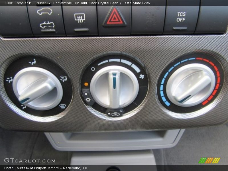 Brilliant Black Crystal Pearl / Pastel Slate Gray 2006 Chrysler PT Cruiser GT Convertible