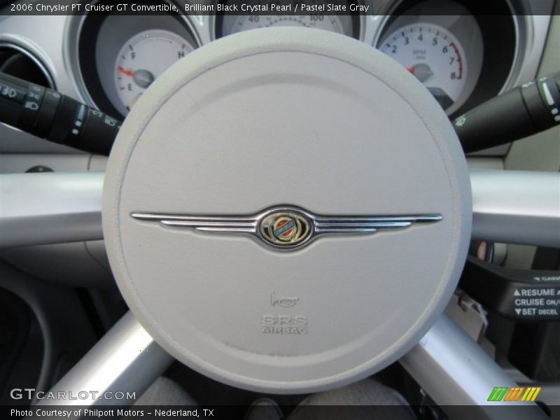 Brilliant Black Crystal Pearl / Pastel Slate Gray 2006 Chrysler PT Cruiser GT Convertible