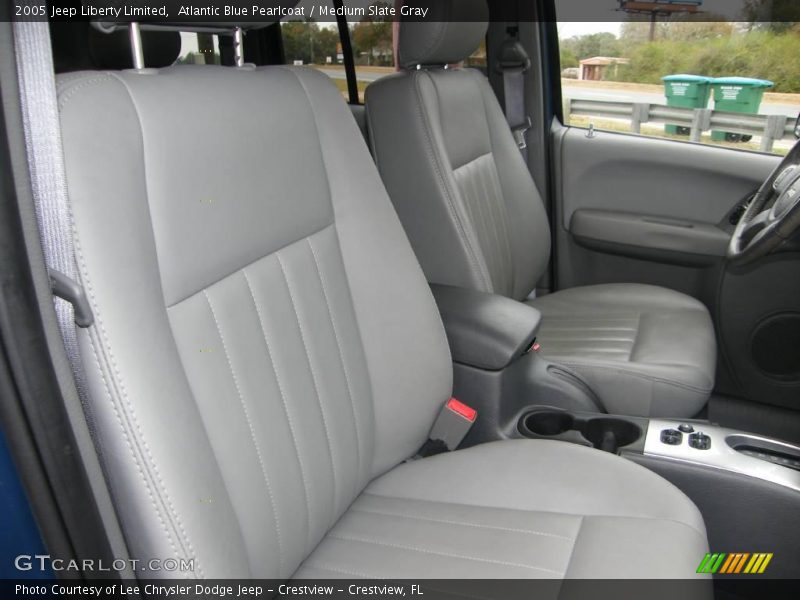 Atlantic Blue Pearlcoat / Medium Slate Gray 2005 Jeep Liberty Limited