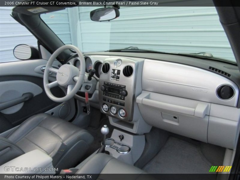 Brilliant Black Crystal Pearl / Pastel Slate Gray 2006 Chrysler PT Cruiser GT Convertible