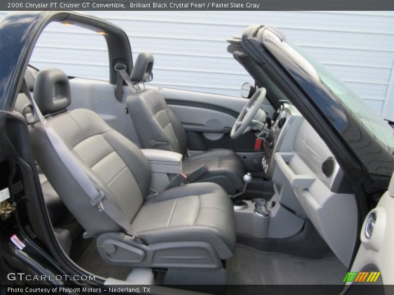 Brilliant Black Crystal Pearl / Pastel Slate Gray 2006 Chrysler PT Cruiser GT Convertible