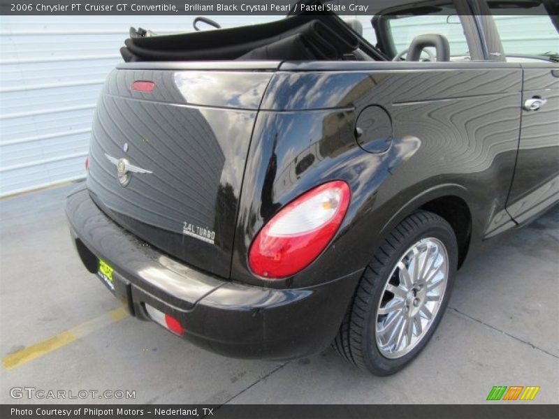 Brilliant Black Crystal Pearl / Pastel Slate Gray 2006 Chrysler PT Cruiser GT Convertible