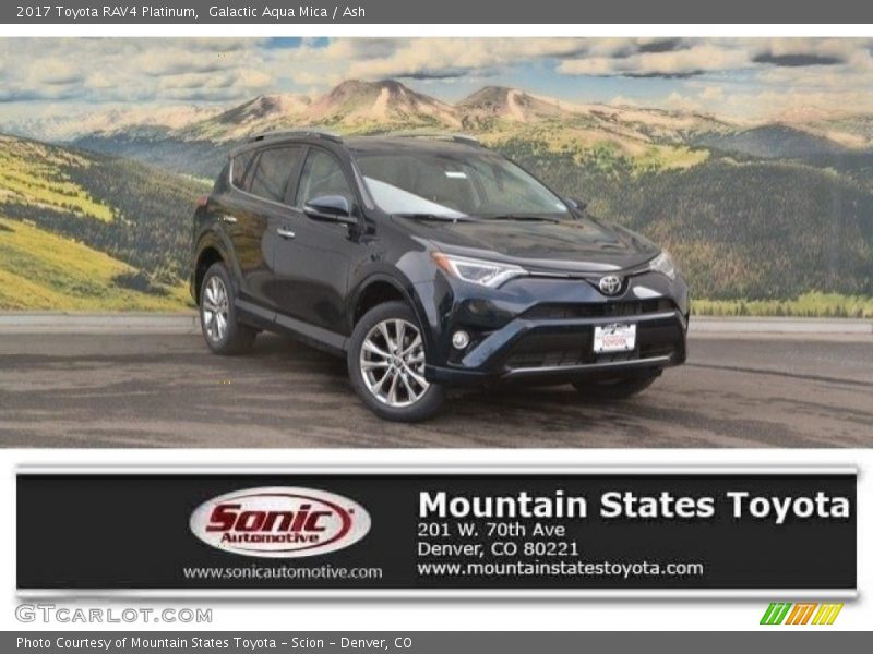 Galactic Aqua Mica / Ash 2017 Toyota RAV4 Platinum