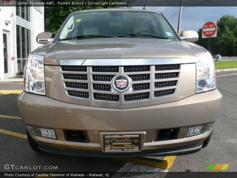 Radiant Bronze / Cocoa/Light Cashmere 2007 Cadillac Escalade AWD