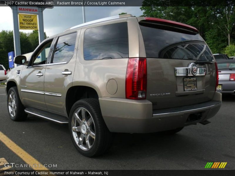 Radiant Bronze / Cocoa/Light Cashmere 2007 Cadillac Escalade AWD