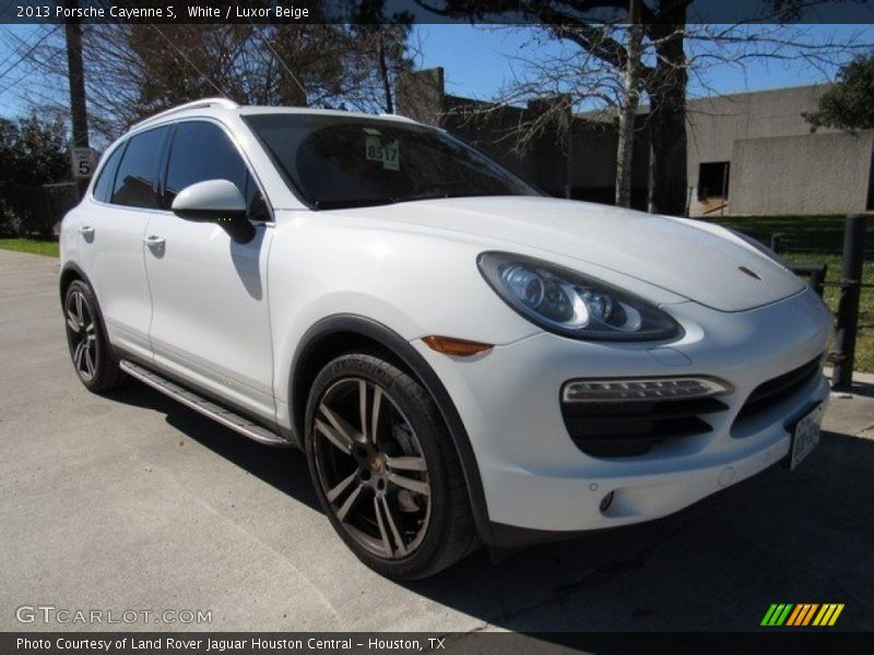 White / Luxor Beige 2013 Porsche Cayenne S