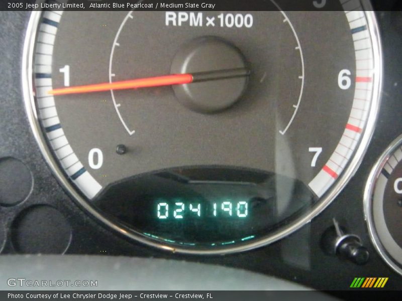 Atlantic Blue Pearlcoat / Medium Slate Gray 2005 Jeep Liberty Limited