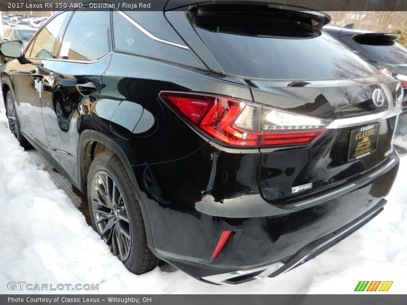 Obsidian / Rioja Red 2017 Lexus RX 350 AWD