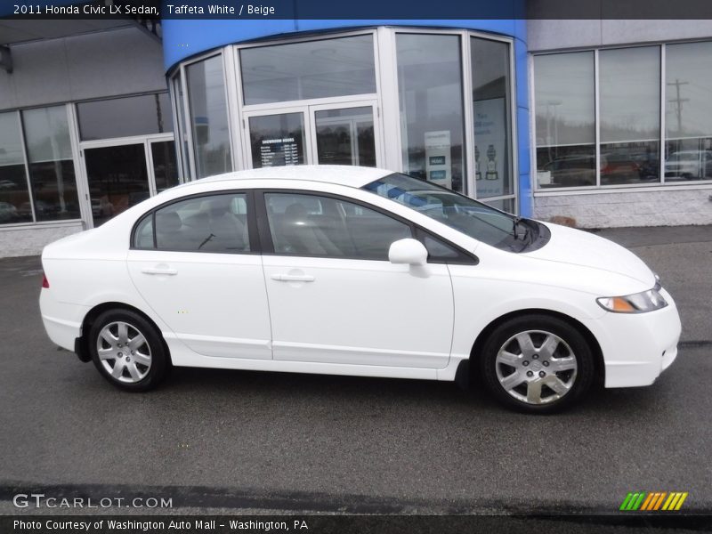 Taffeta White / Beige 2011 Honda Civic LX Sedan