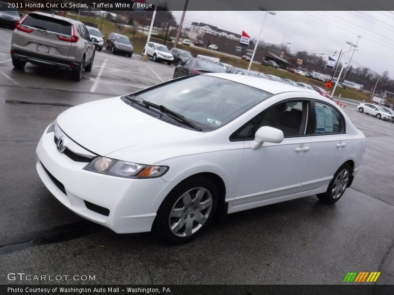 Taffeta White / Beige 2011 Honda Civic LX Sedan