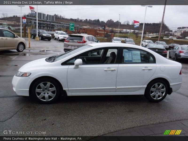 Taffeta White / Beige 2011 Honda Civic LX Sedan