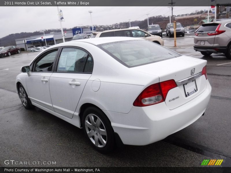 Taffeta White / Beige 2011 Honda Civic LX Sedan