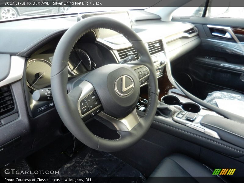 Silver Lining Metallic / Black 2017 Lexus RX 350 AWD