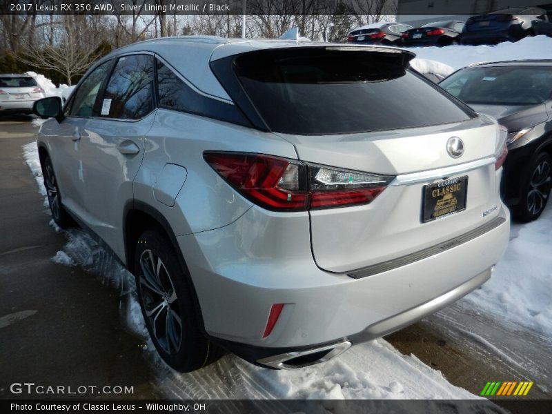 Silver Lining Metallic / Black 2017 Lexus RX 350 AWD