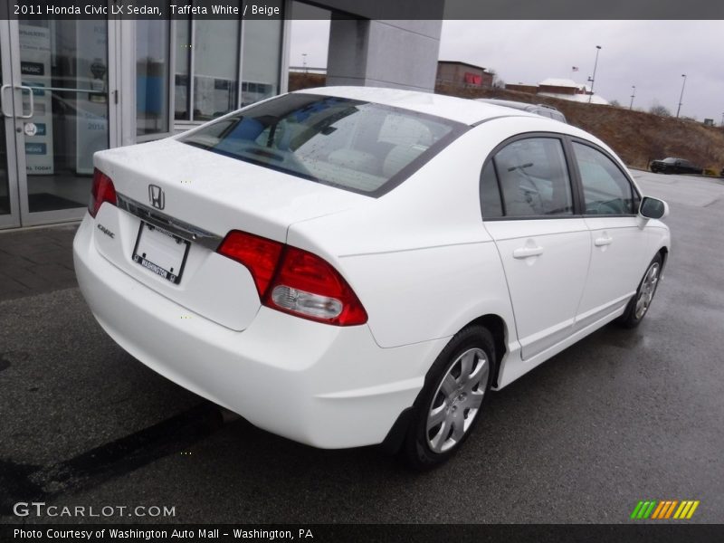 Taffeta White / Beige 2011 Honda Civic LX Sedan