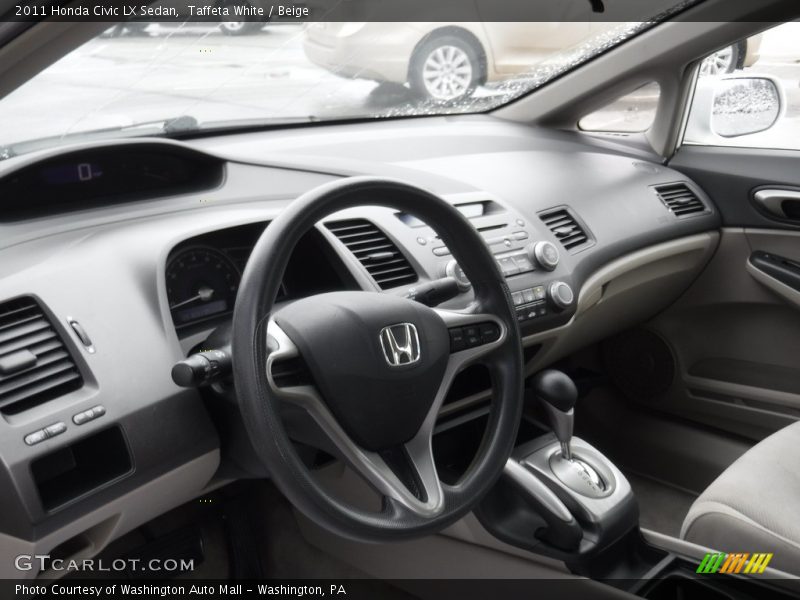 Taffeta White / Beige 2011 Honda Civic LX Sedan
