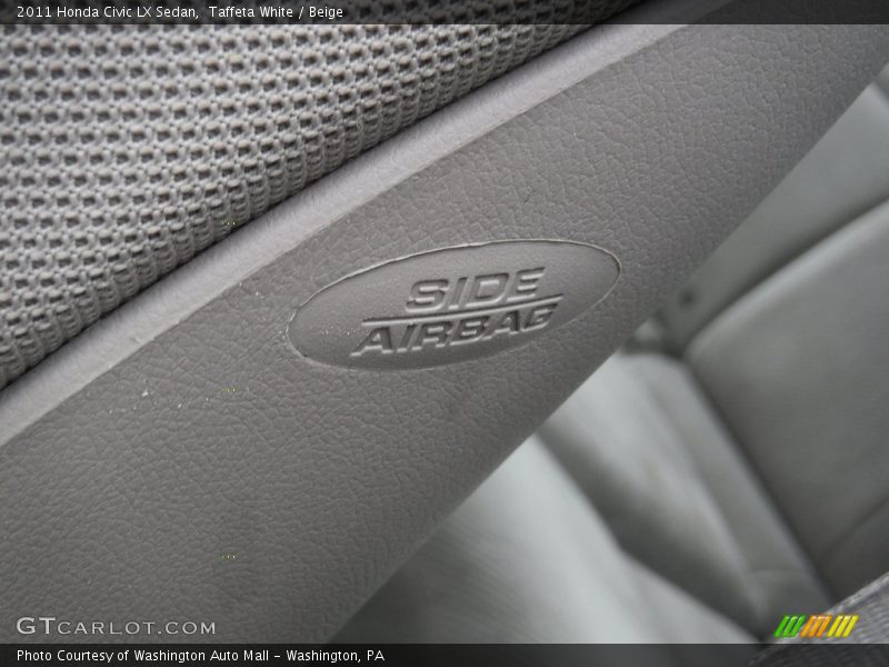 Taffeta White / Beige 2011 Honda Civic LX Sedan