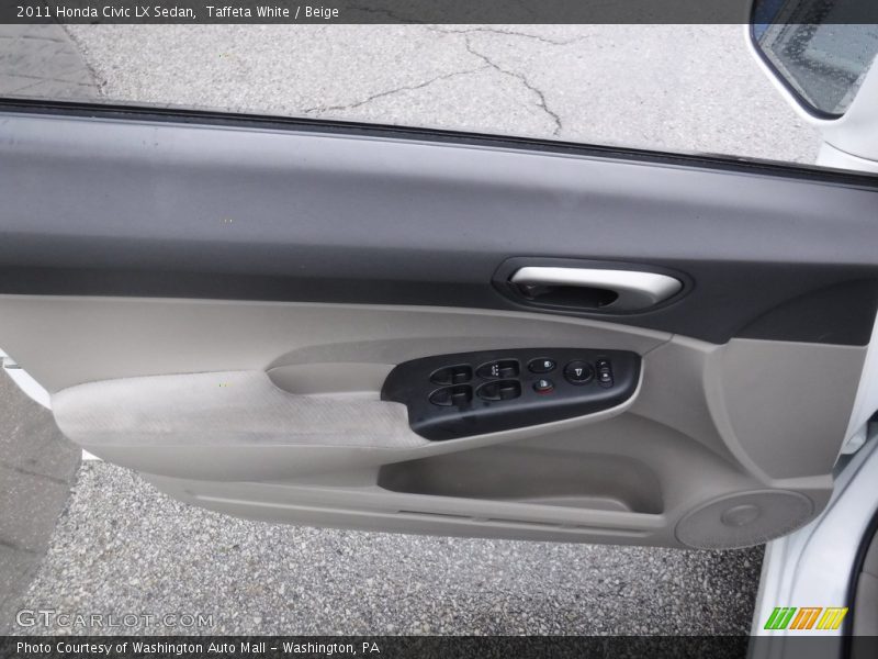 Taffeta White / Beige 2011 Honda Civic LX Sedan