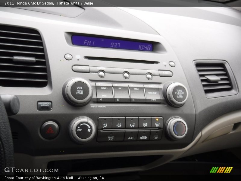 Taffeta White / Beige 2011 Honda Civic LX Sedan