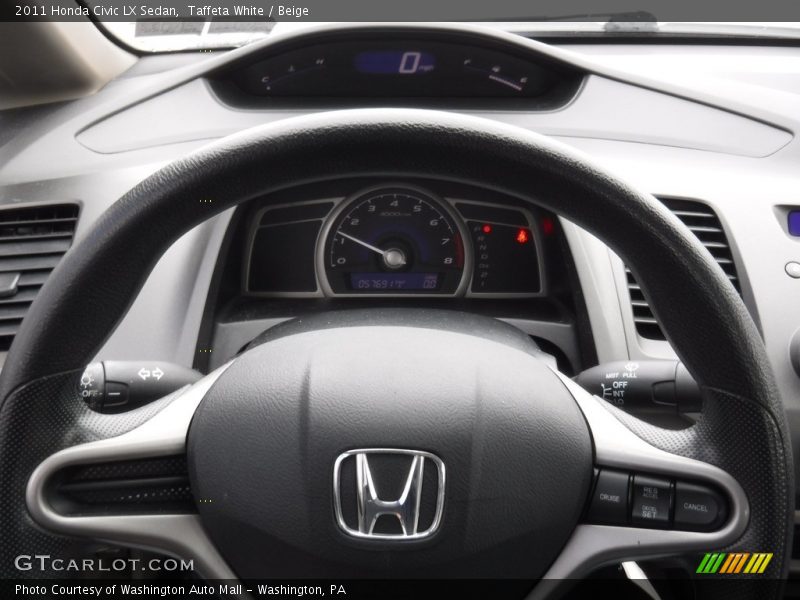 Taffeta White / Beige 2011 Honda Civic LX Sedan